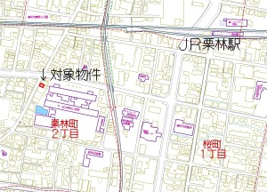 栗林町二丁目ナス様土地地図